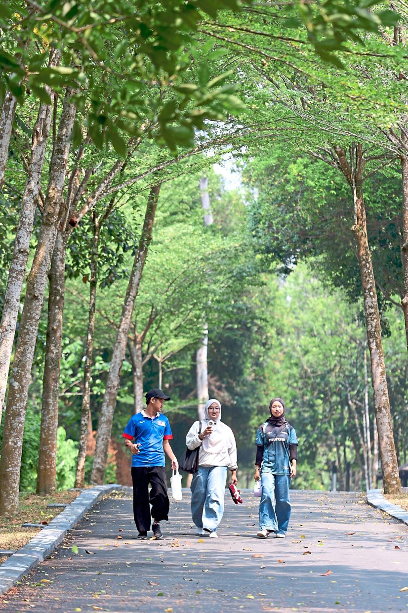Hutan Bandar MBJB’s green grounds offer visitors calm respite from the concrete jungle.