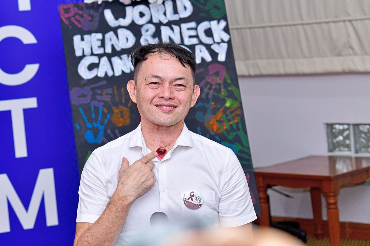 After having to remove his larynx, Ang had to relearn how to communicate using a surgically-implanted voice prosthesis.