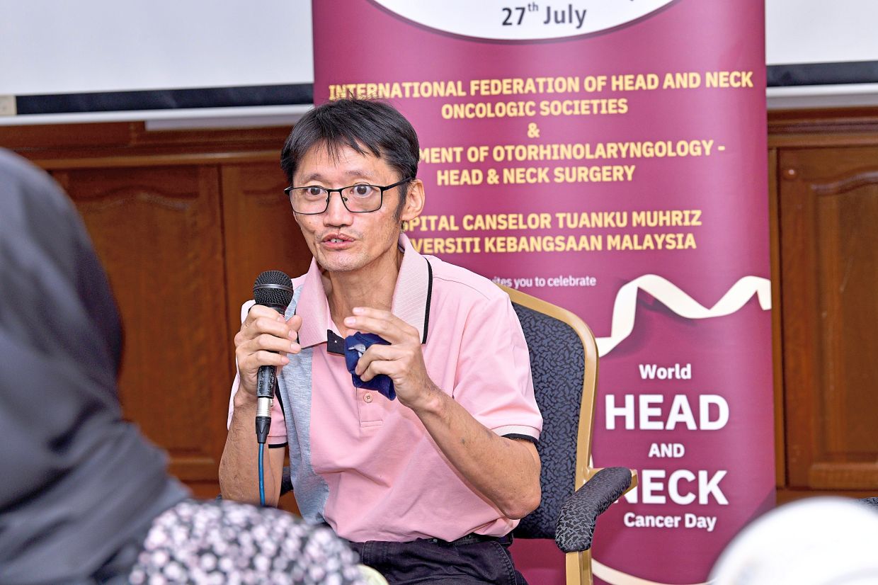 Tan initially thought the small bump on his left cheek was acne and would eventually go away.