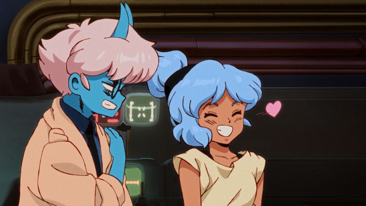 Orbitals is entirely made in the anime style of the 1980s – even the soundtrack.