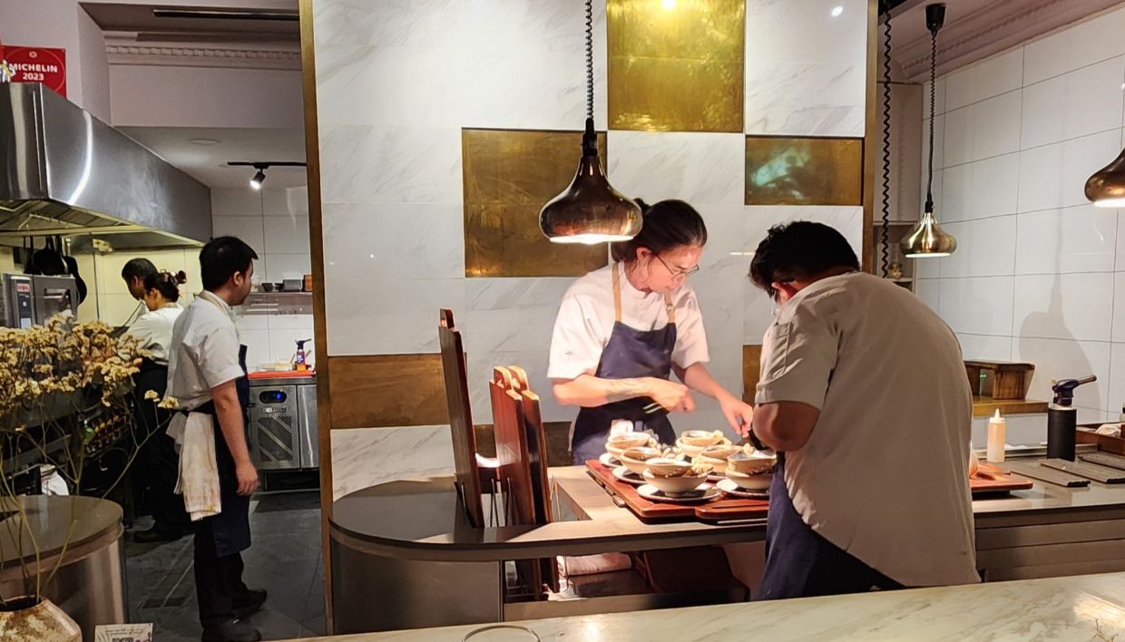 Kim says one of the good things about collaboration dinners is that his own team has the opportunity to get a crash course from some of the best chefs in the world.
