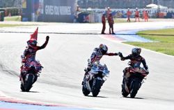 Motorcycling-Marquez seizes championship lead with San Marino win after Bezzecchi crash