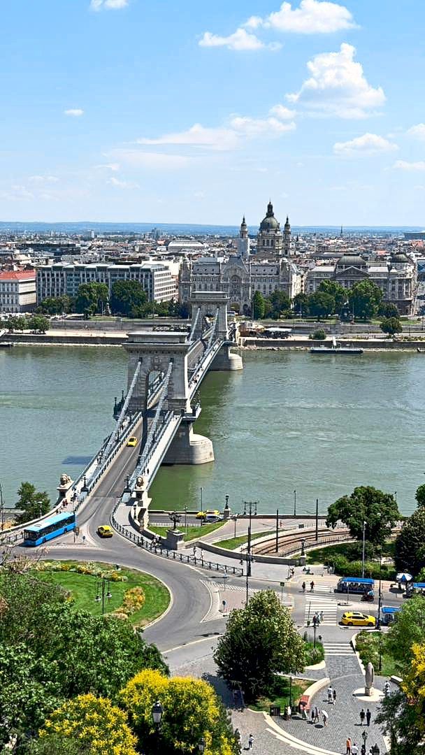 A view of the Danube river in Budapest, Hungary. Due to the heatwave and lack of rain, water levels on the Danube have dropped significantly this year, affecting summer cruise operations. — LEESAN