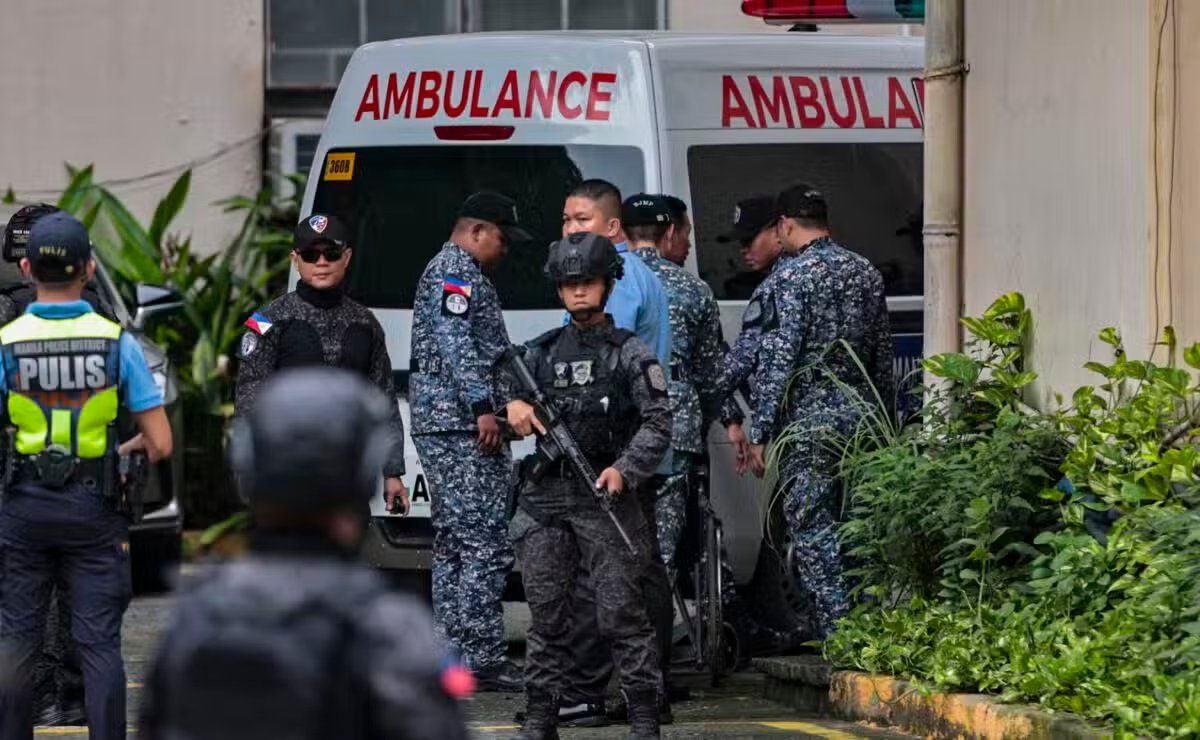 An ambulance carrying former House Speaker and Leyte 1st District Representative Martin Romualdez arrives at the Philippine General Hospital (PGH) in Manila from Cardinal Santos Medical Centre in San Juan City on Saturday, Sept 12, 2026. The Sandiganbayan Third Division tasked PGH doctors with conducting a comprehensive medical assessment to determine whether Romualdez requires hospital confinement following the issuance of his arrest warrant. - Photo: INQUIRER