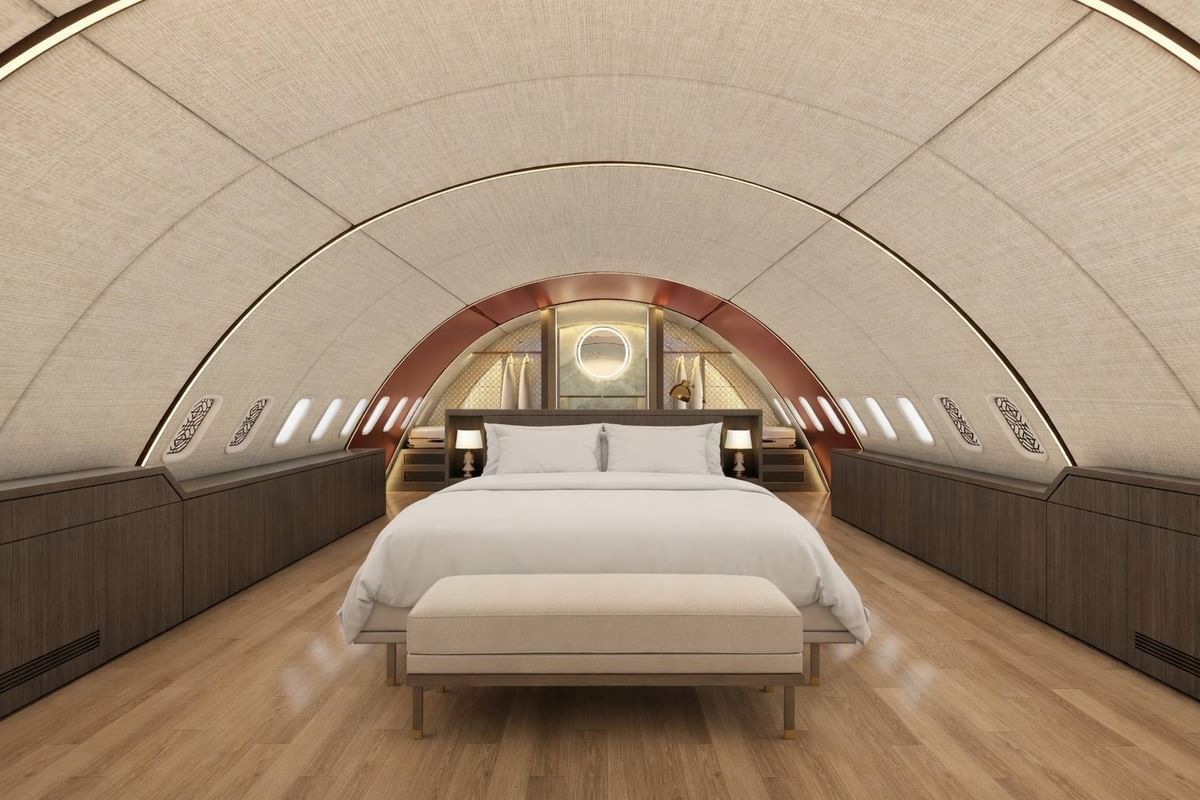 One of the rooms inside the Boeing 747, as shown on the hotel's website. — Handout