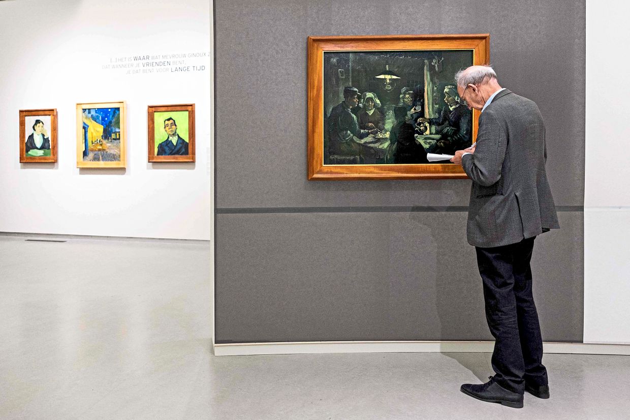 The Kroller-Muller museum put its entire collection of 88 paintings by Van Gogh on display for the first time since 1984, featuring masterpieces such as 'The Potato Eaters'. Photo: AFP