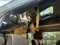 Russian drones hit Ukrainian bus and train, killing five, officials say