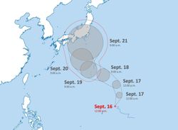Typhoon approach Japan’s main island this Saturday during Silver Week