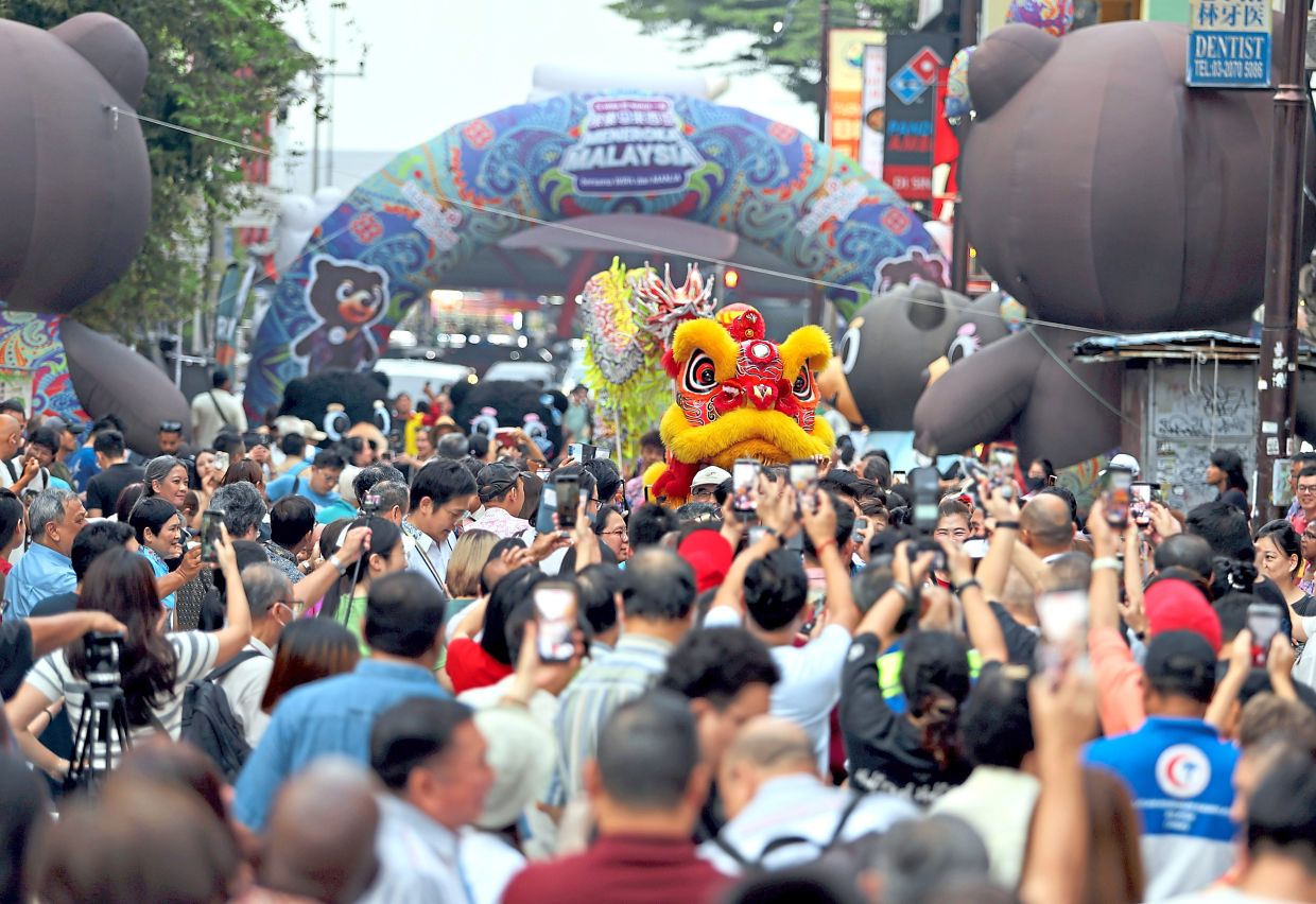 Hundreds of people turned up to take part in the celebrations.