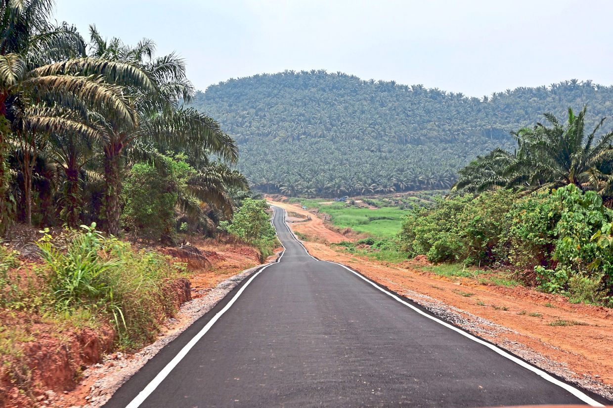The new road leading to Bukit Liberica is expected to be completed next month.