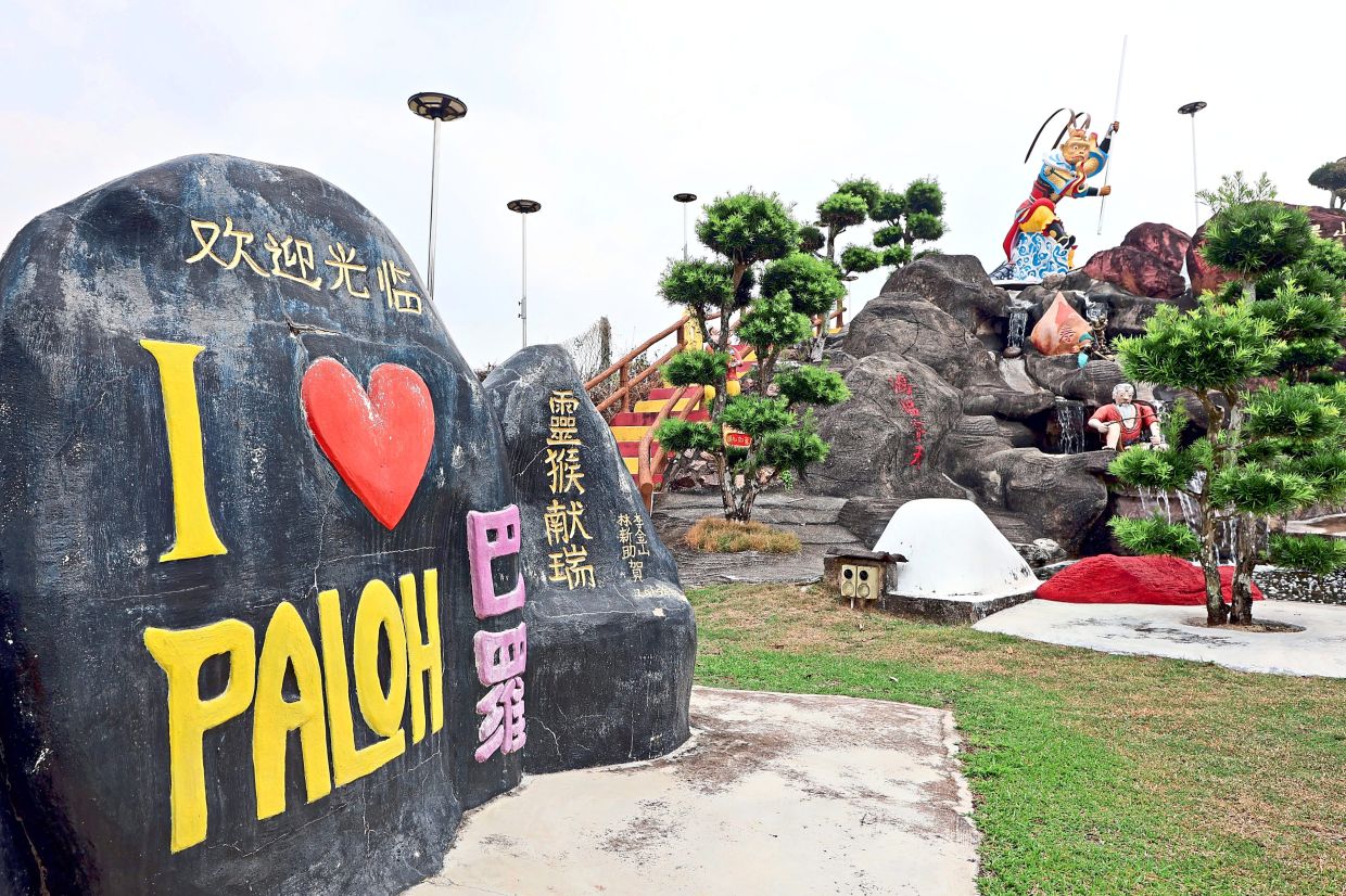 A Chinese temple in Paloh. Locals say the arrival of the ETS train service has helped to bring more visitors to the town.