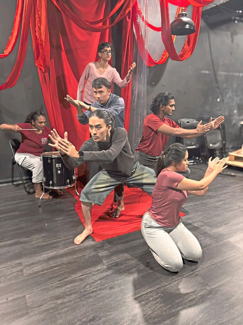 The cast of 'Socrates In D# Minor', an experimental theatre production that explores the complexities of existential ideology. Photo: EJKLS Seni