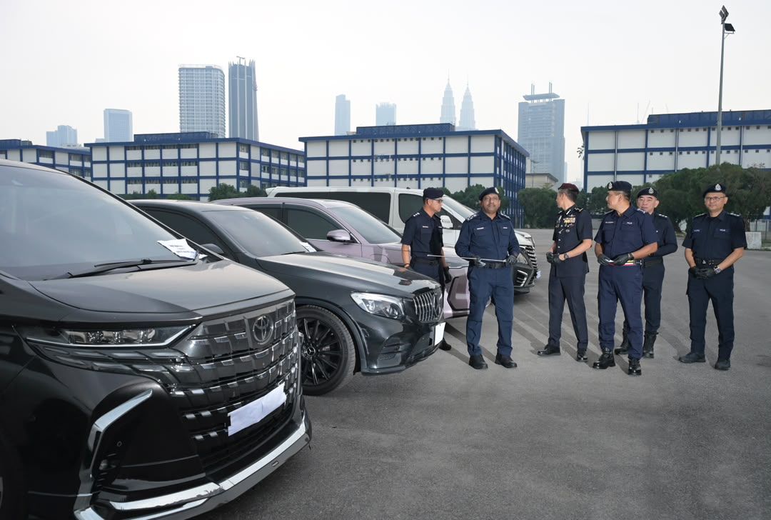 Among the vehicles seized during Ops Rumbia at Dewan Pengaman, Pulapol Kuala Lumpur, on Sept 17. — RAJA FAISAL HISHAN/The Star