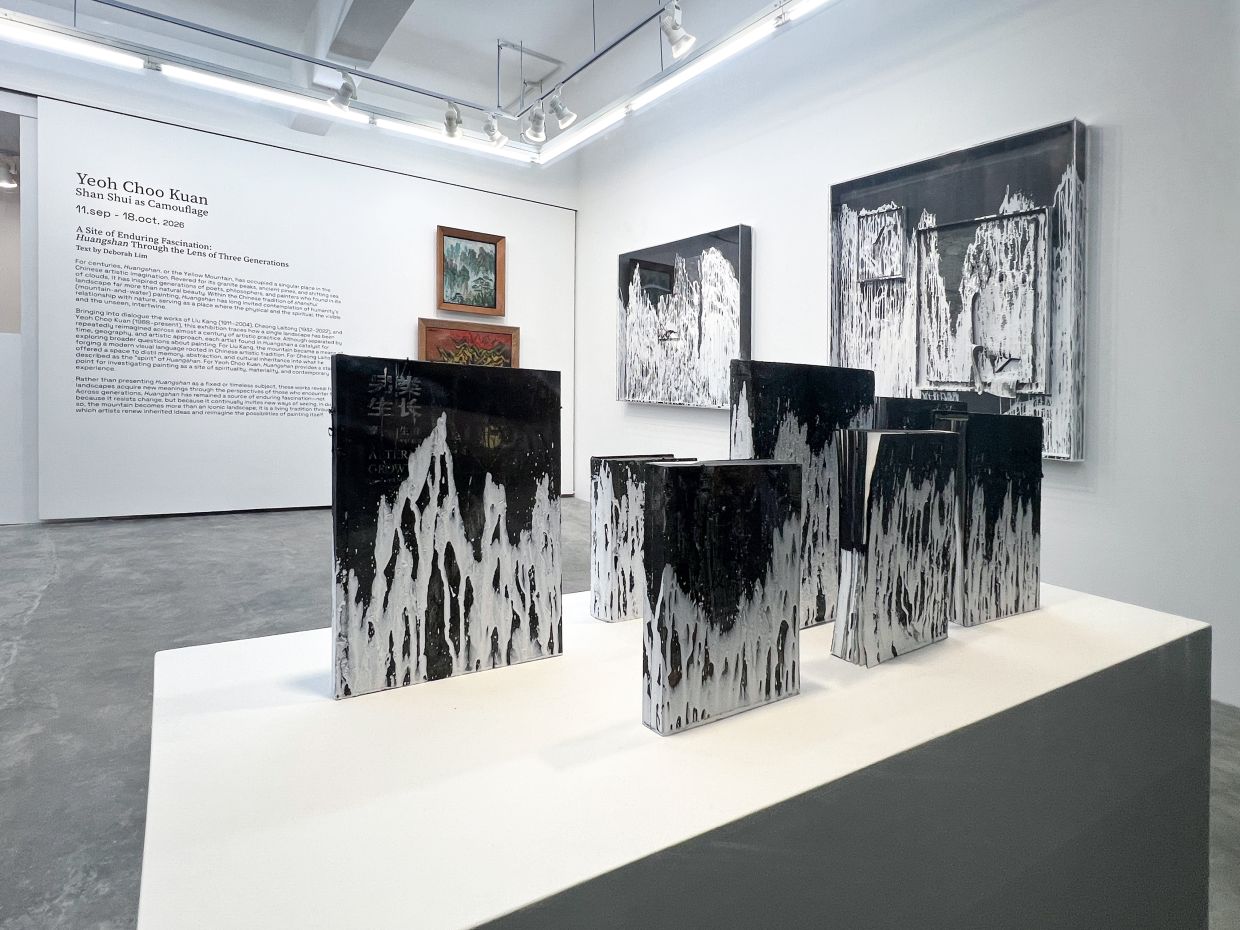 A view Yeoh's new exhibition 'Shan Shui As Camouflage' at Richard Koh Fine Art at APW, Bangsar in Kuala Lumpur. Photo: RKFA KL