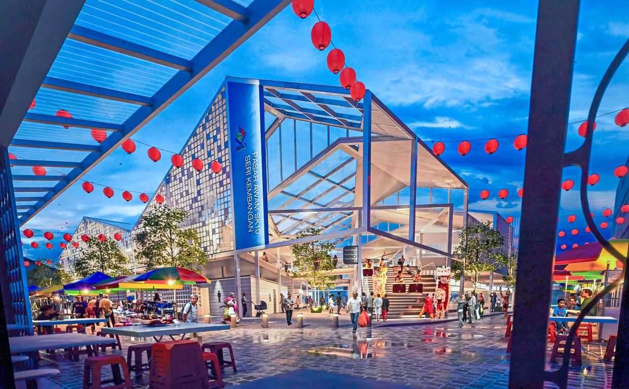 An artist’s impression of the new market in Jalan SK10/3.