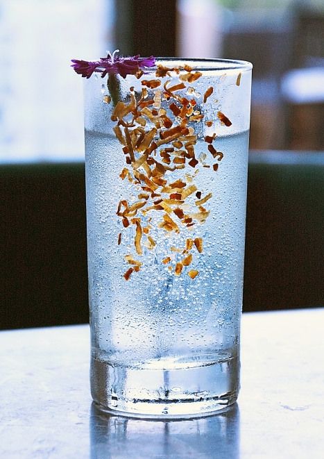 Island in Chinatown cocktail has jackfruit-infused vodka, Malibu rum and coconut soda water.