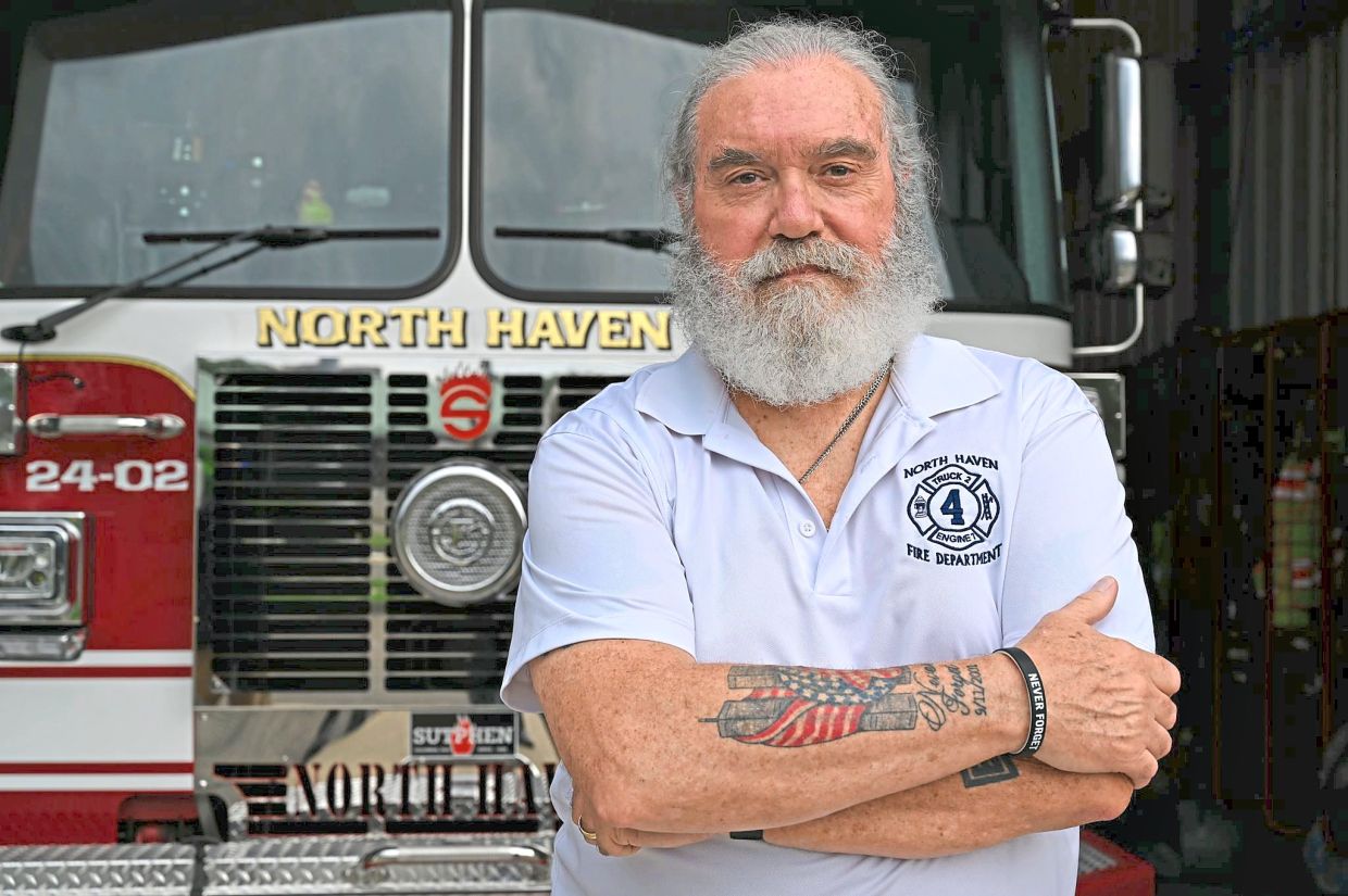 Andrews, one of the thousands of first responders who rushed to Ground Zero after the Twin Towers were attacked, has since developed multiple skin cancers, but has no regrets about going there that day.