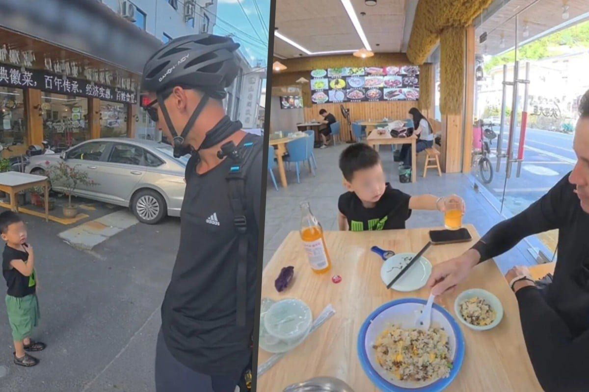 中国“小老板”因一段在餐馆外与顾客嬉戏打闹的视频而走红。