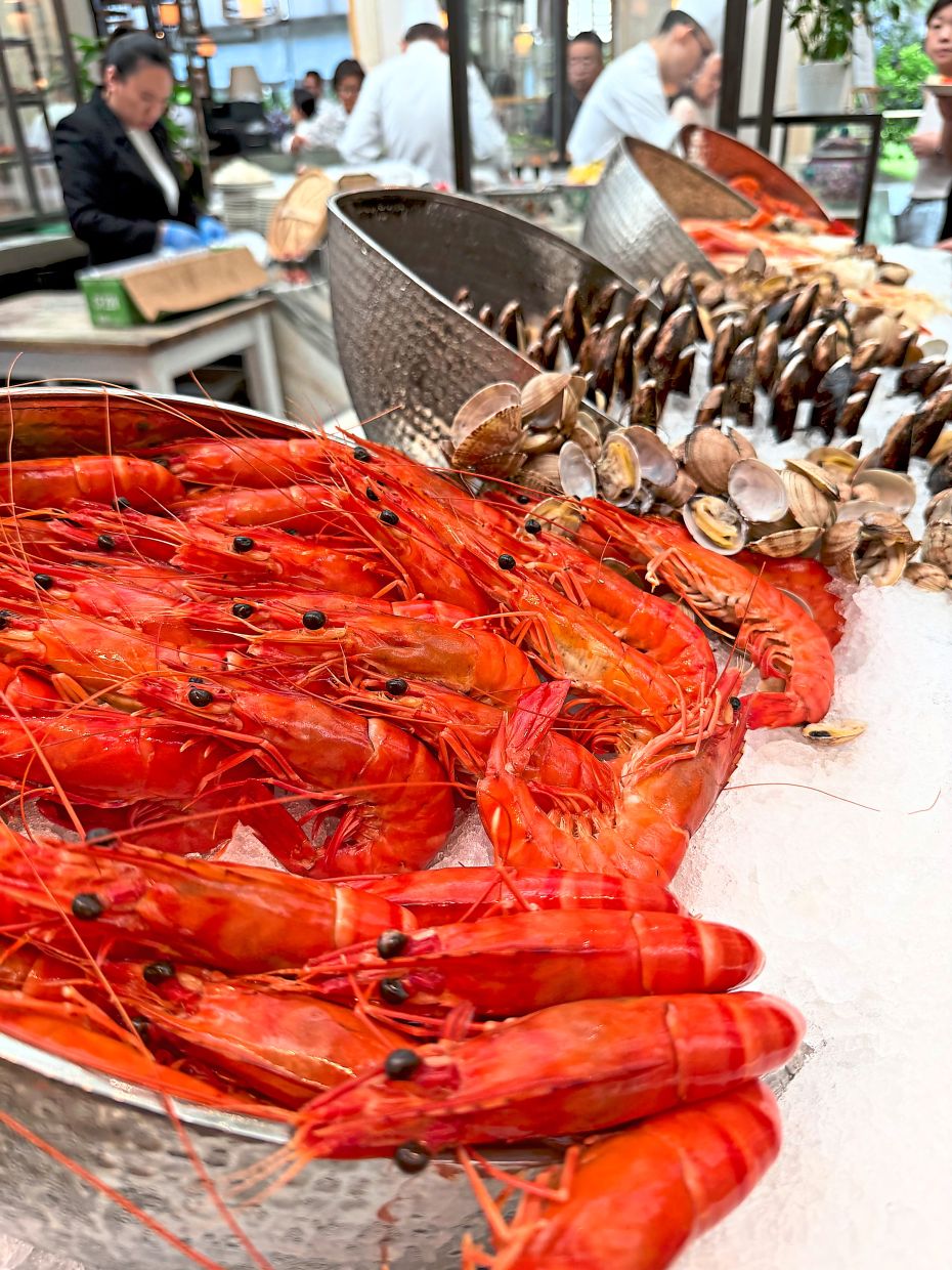 Some of the fresh seafood options at Colony.
