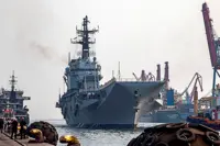 Ex-Italian aircraft carrier is now ‘KRI Sriwijaya’ in Jakarta
