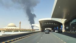 Smoke visible near Riyadh airport after Saudi Arabia issues all-clear