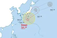 Heavy rain disrupts trains in Japan as cyclone Dujuan approaches