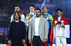 Games-Olympic dreams flicker as teqball awards first Asian Games medals