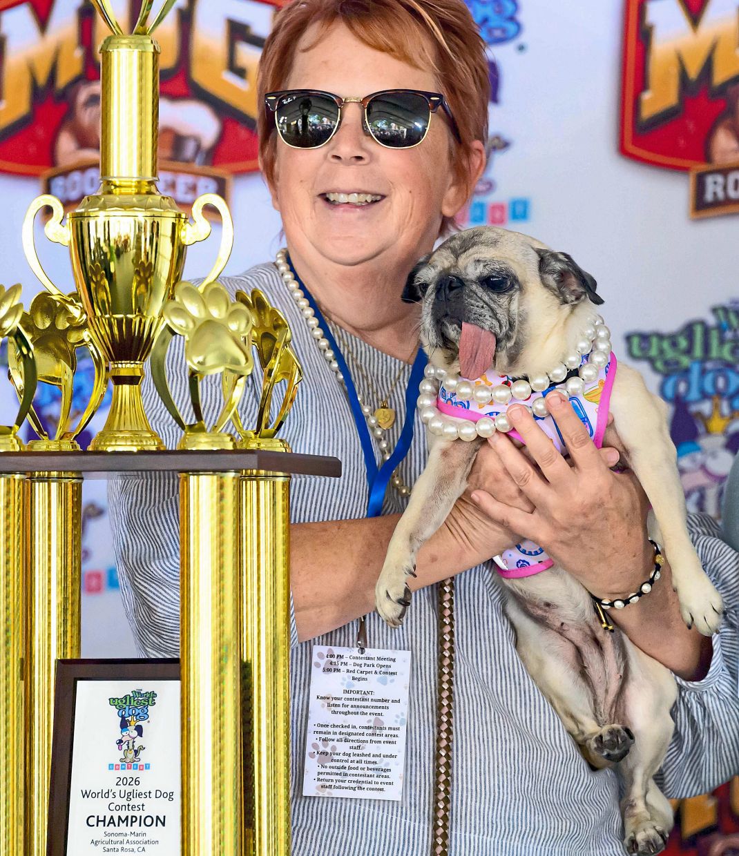 The contest promotes dog adoptions and celebrates the imperfections that make all dogs special and unique. — JOSH EDELSON/AFP