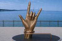 Giant hand sculpture in Incheon, South Korea, draws complaints for looking ‘offensive’