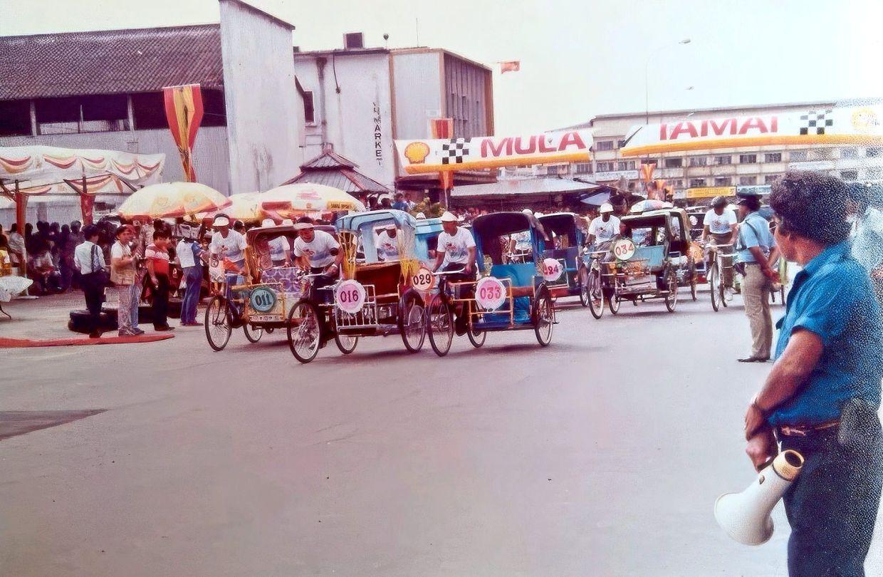 Trishaws used in Klang in the 80s where races were held.