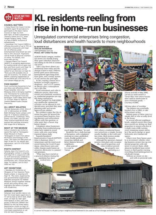 StarMetro’s frontpage report on Sept 7.