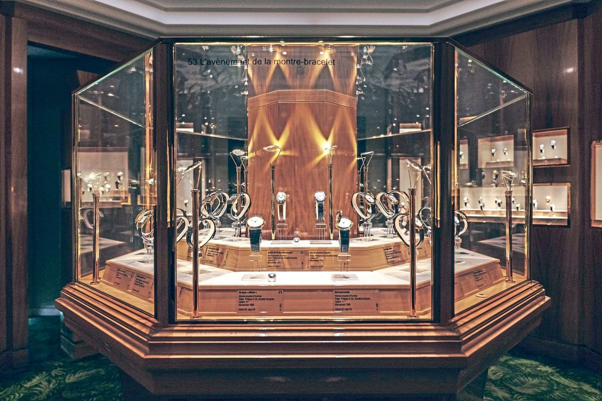 Art-deco showcases for priceless watches at the Patek Philippe museum in the Plainpalais area of Geneva. — Tourism Geneva/dpa
