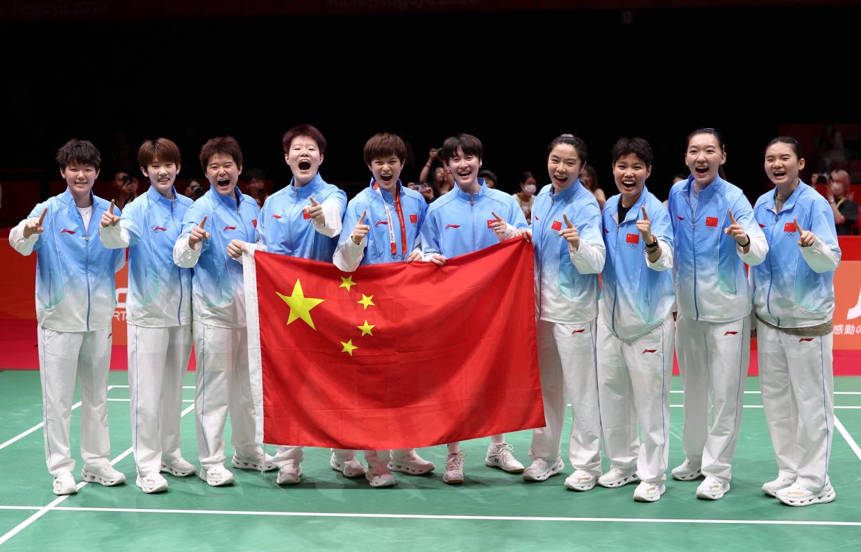China women badminton team. - Reuters