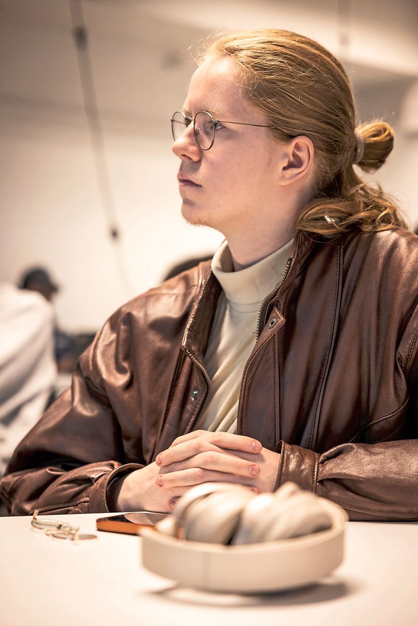 Malankin attending a lesson about the information society. — Meeri Koutaniemi/The New York Times
