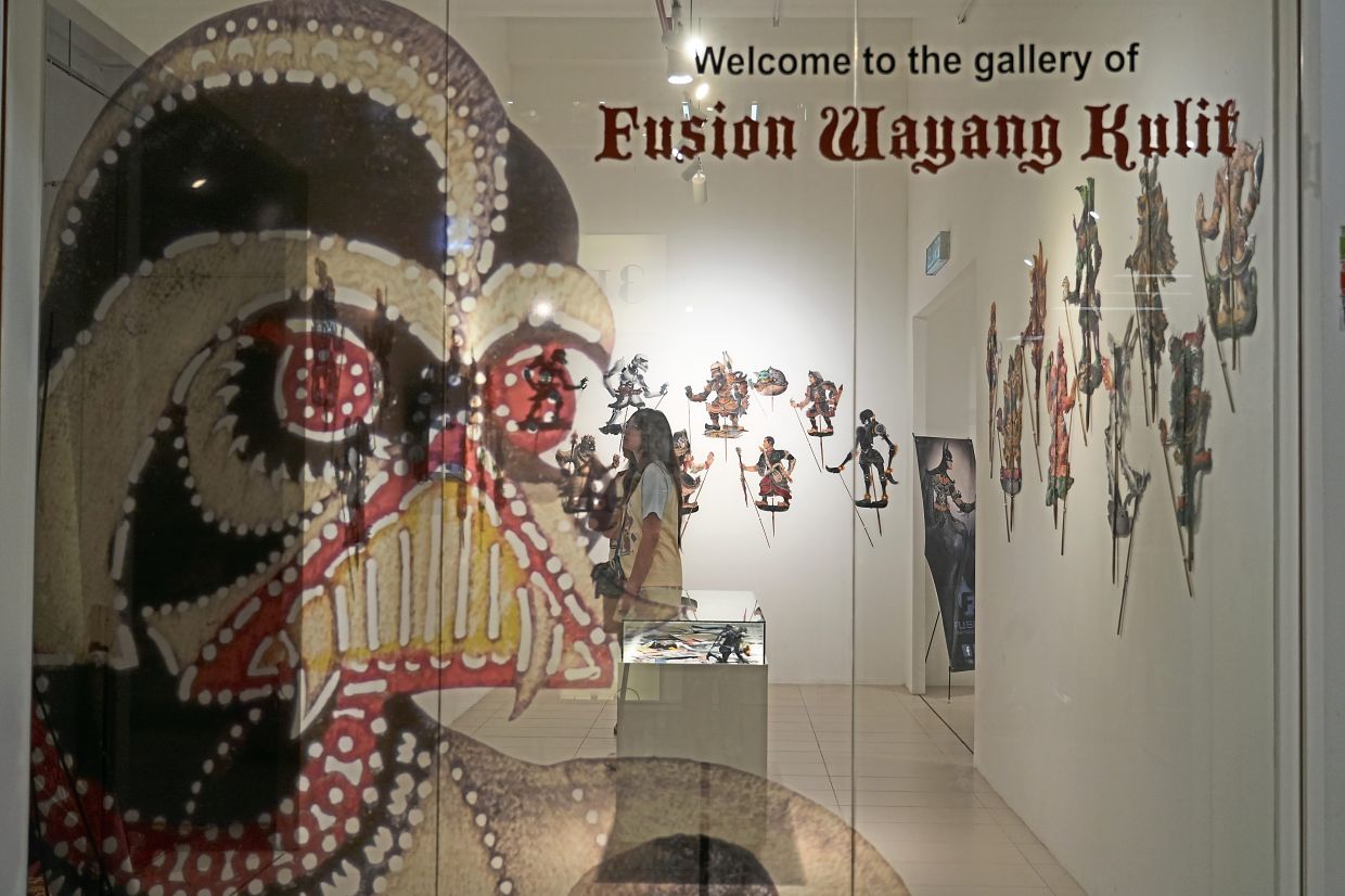 Fusion Wayang Kulit combines traditional craftsmanship with contemporary characters.