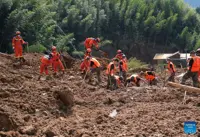 Three missing after landslide and mudflow in East China's Fujian