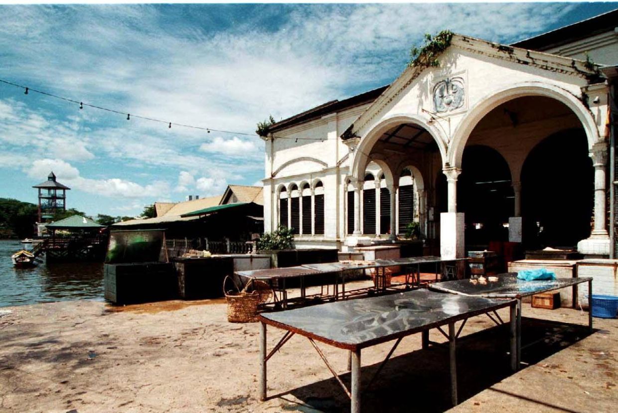 The old Gambier Street wet market in 'Old Kuching'.