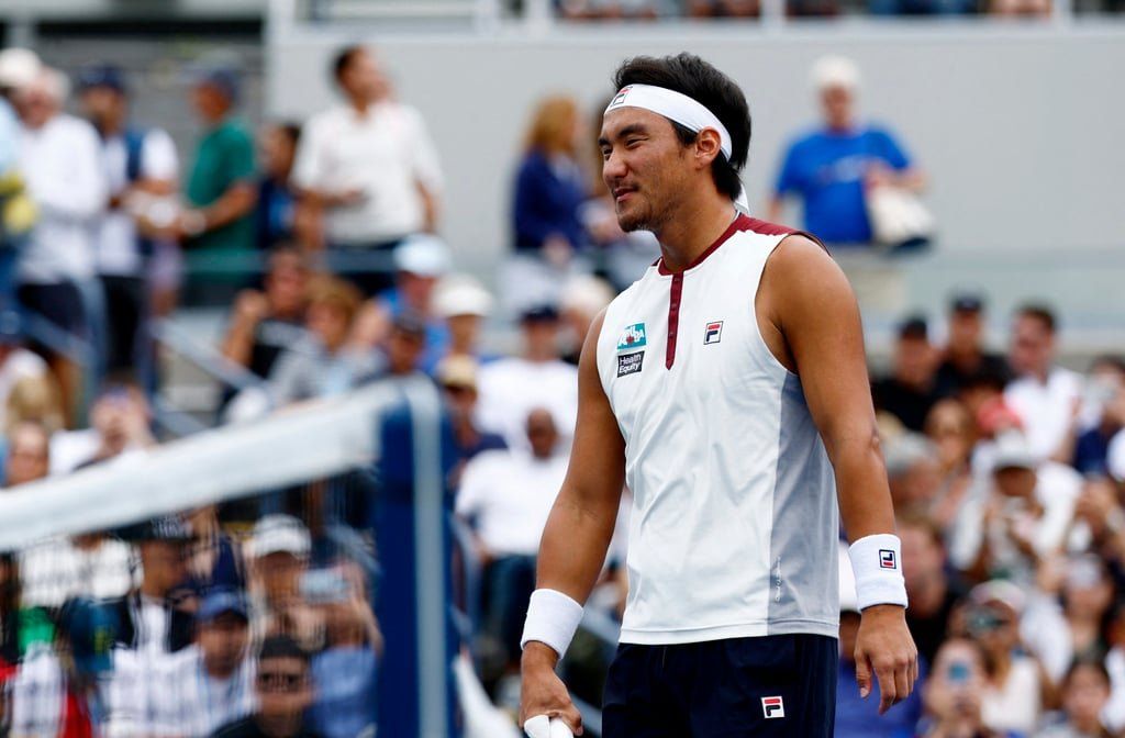 China’s Bu Yunchaokete reacts during a first-round match against Spain’s Rafael Jodar at the US Open on September 2. Bu’s complexion and name draw fascination and confusion from American spectators. -- Photo: Reuters