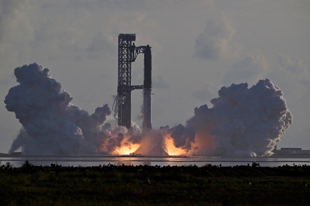 SpaceX launches giant Starship rocket on first mission to orbit earth