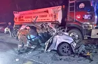 Four killed in KK as car rams parked trailer