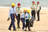 Brunei scouts mark World Peace Day with Muara Beach clean-up