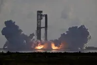 SpaceX launches giant Starship rocket on first mission to orbit earth