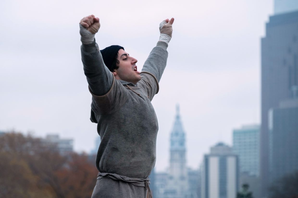 Anthony Ippolito stars as Sylvester Stallone in a scene from 'I Play Rocky'. Photo: Handout