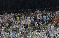 Games-Sri Lanka and Bangladesh advance as rain washes out cricket again