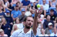 Tennis-Medvedev rides dominant serve past Rublev for Hangzhou crown