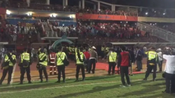 Harimau Malaya fans kept inside Gelora Bung Karno after match for safety