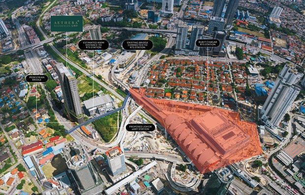 Aethera Residences is located 400m from the RTS Link Bukit Chagar station via a dedicated pedestrian link.