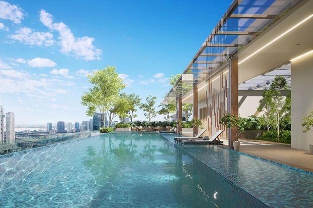Thoughtfully designed amenities, including a sky pool, offer an urban sanctuary above the bustling cityscape.
