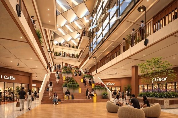 An artist's impression of the interior of 366 Kulai in Genting Indahpura, designed as an accessible, multi-generational 'third place' for the community.