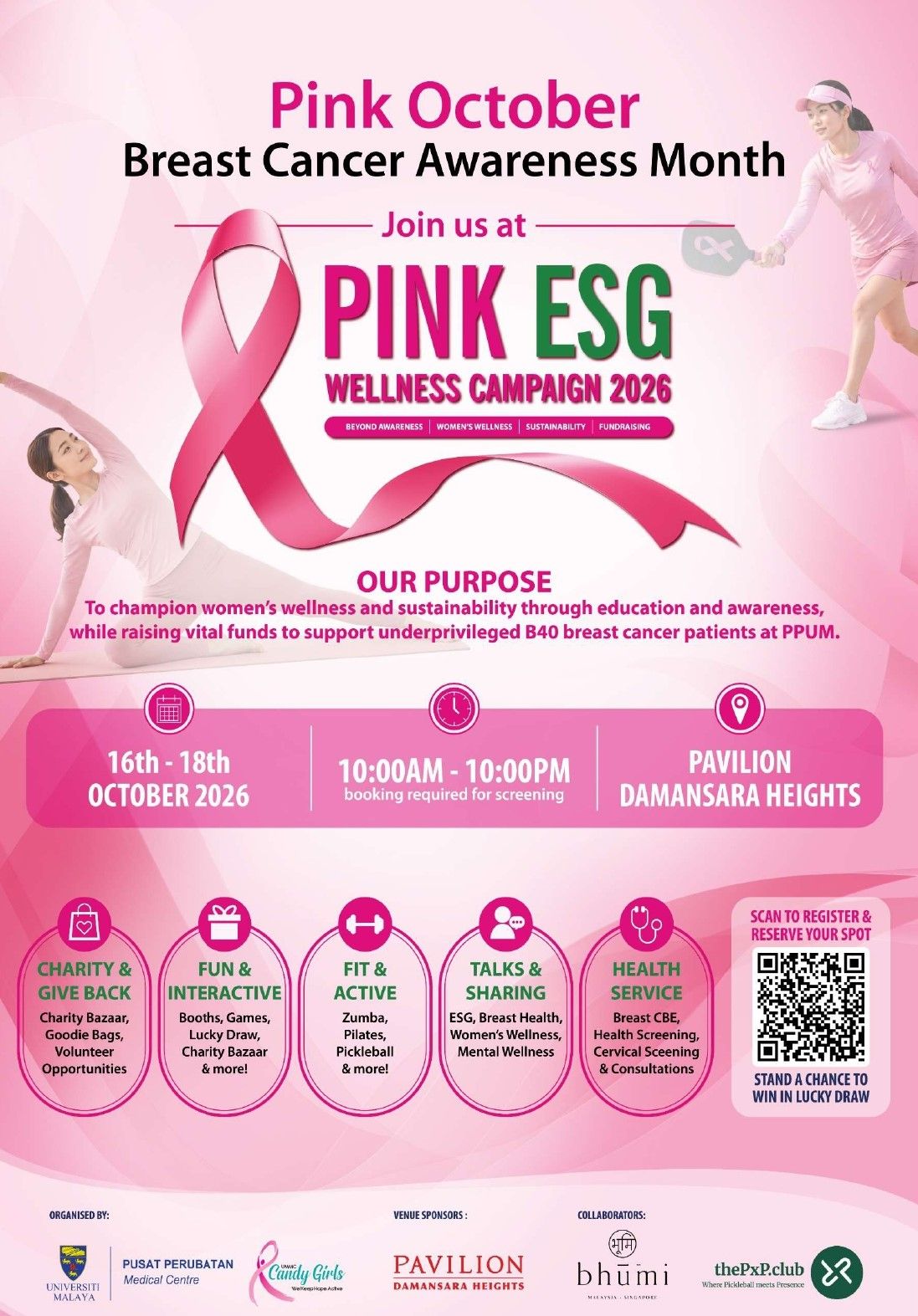 The campaign is dedicated to moving beyond awareness and towards action for breast cancer support. Photo: Prof Dr SEE MEE HOONG